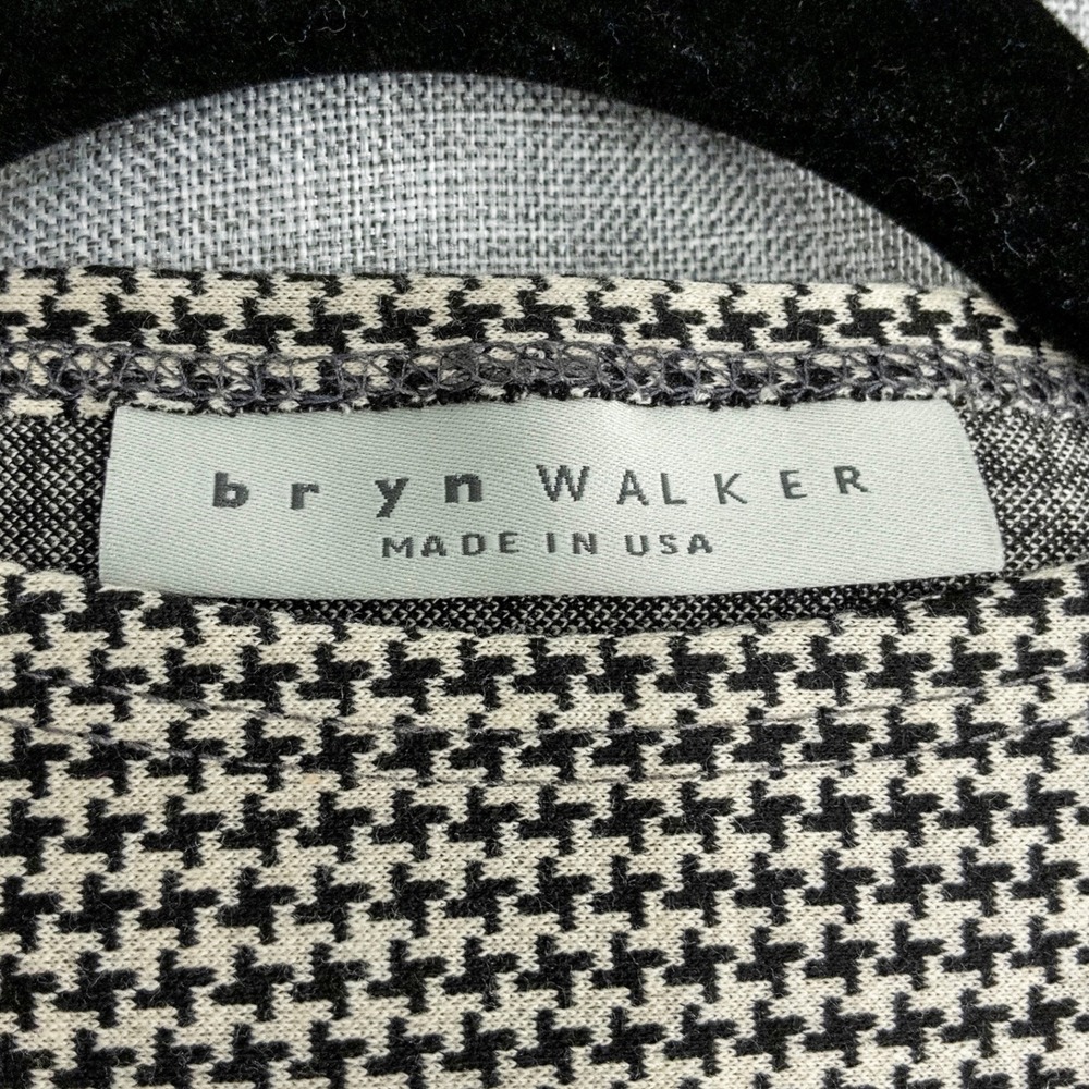 Bryn Walker Women's 1X Houndstooth Mock Neck 3/4 Sleeve Blouse $170 Retail - Picture 7 of 9